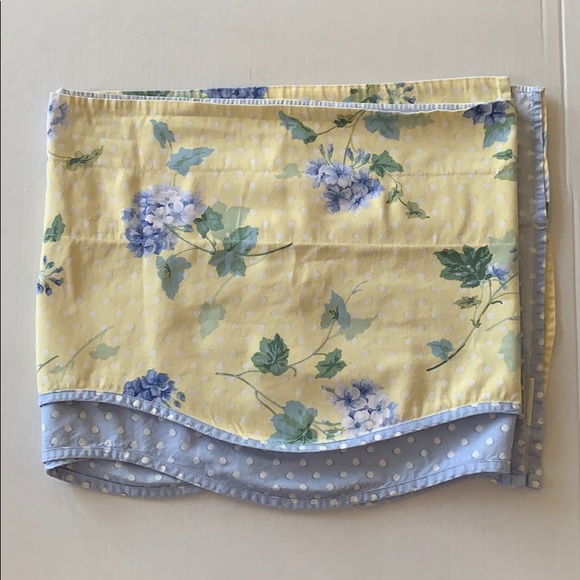 Waverly Other - Waverly hydrangea blue polkadot &yellow curtain